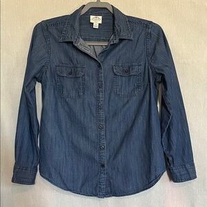 St. John’s Bay Deep Blue Jean Shirt Size MP